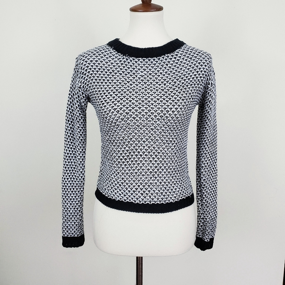 Rewind Metallic Zip Back Sweater